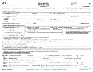 BlueCross BlueShield of Tennessee Change Application