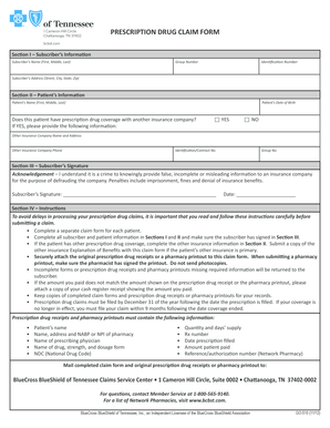 Prescription Drug Claim Form