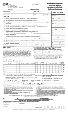 BlueCross BlueShield of Tennessee Inter-Plan Transfer Form