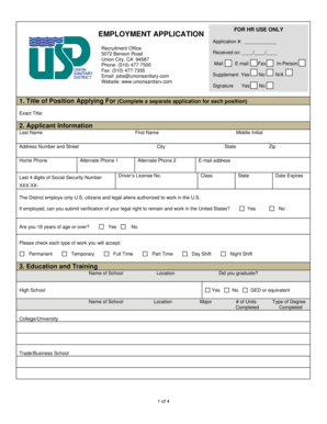 Employment Application Form