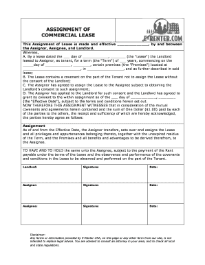 Commercial Lease Assignment