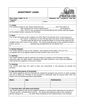 Apartment Lease Agreement