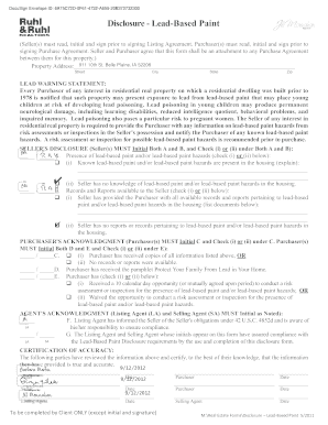 Lead-Based Paint Disclosure Form