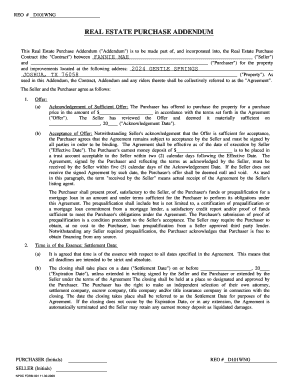 Real Estate Purchase Addendum