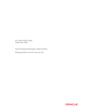An Oracle White Paper Oracle Enterprise Manager