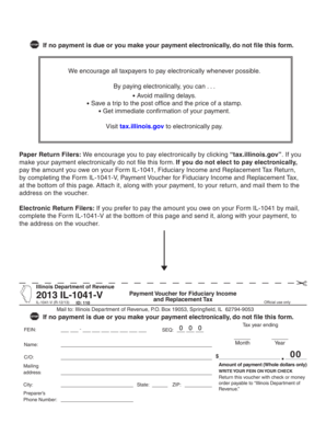 Illinois IL-1041-V Payment Voucher