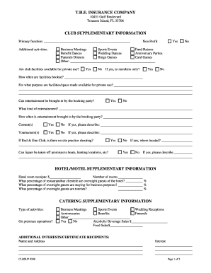 Club Supplementary Information Form