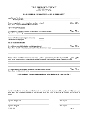 Fair Hired & Non-Owned Auto Supplement