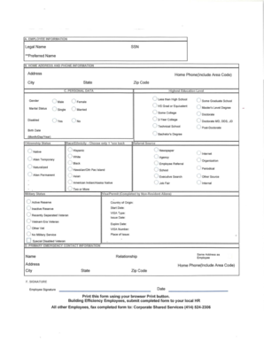 Employee Data Form