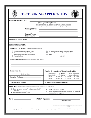 Test Boring Application