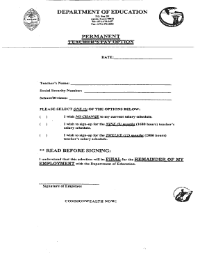 Teacher Salary Schedule Selection Form