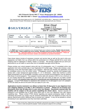 Russia Visa Application Form