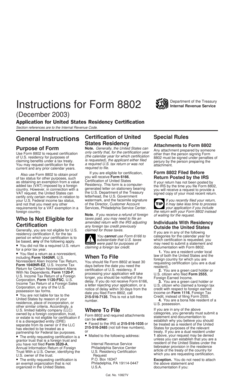 IRS Form 8802 Application