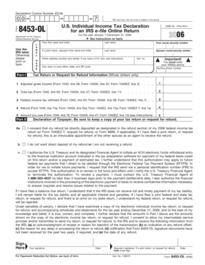 IRS Form 8453-OL 2006