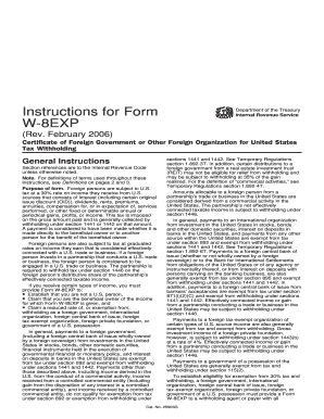 Form W-8EXP Instructions