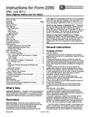 Instructions for Form 2290