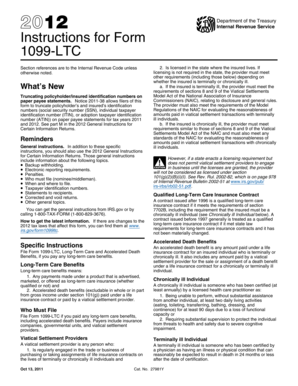 Instructions for Form 1099-LTC (2012)