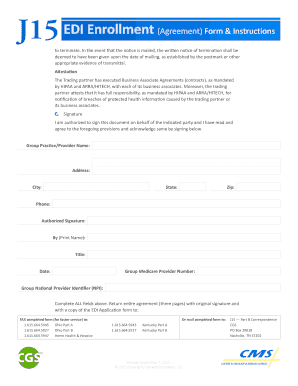J15 EDI Enrollment Agreement Form