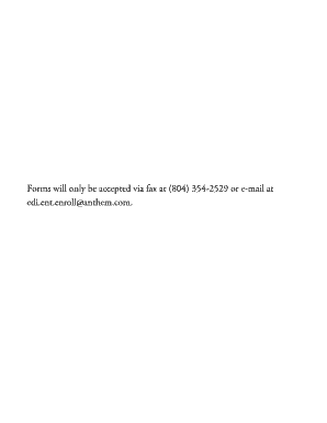 Anthem Blue Cross Enrollment Form
