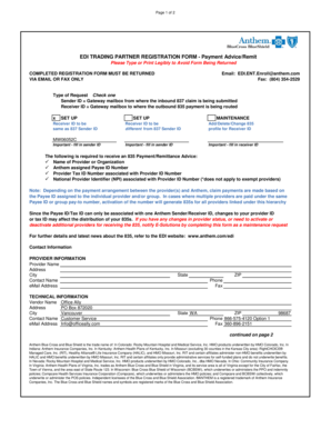 EDI Trading Partner Registration Form