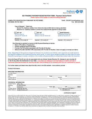 EDI Trading Partner Registration Form