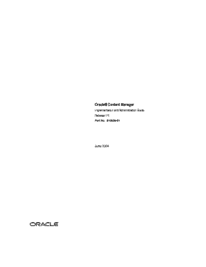 Fillable Online Oracle Content Manager Implementation and ...