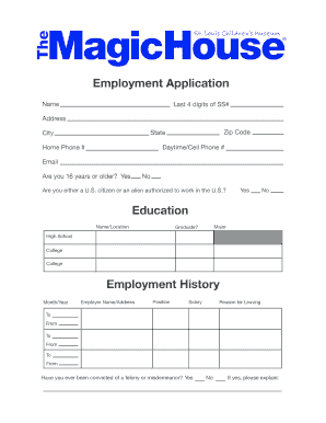 Employment Application Form