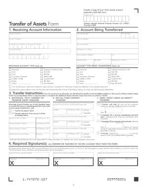 Transfer of Assets Form