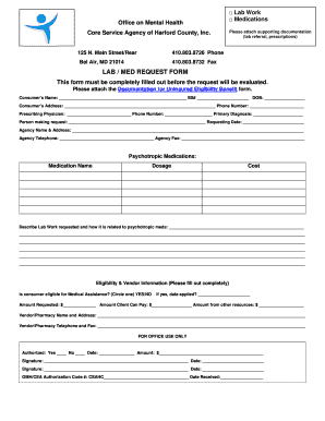 Lab/Med Request Form