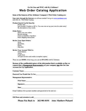 Web Order Catalog Application