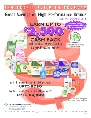 Colgate-Palmolive Profit Building Program Rebate Certificate