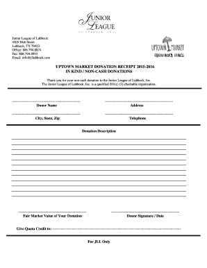blank donation form