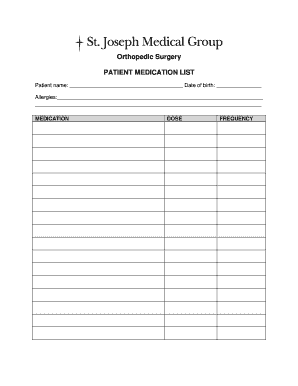 Patient Medication List
