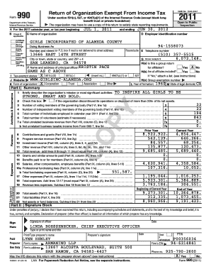 Form 990 Return of Organization Exempt From Income Tax