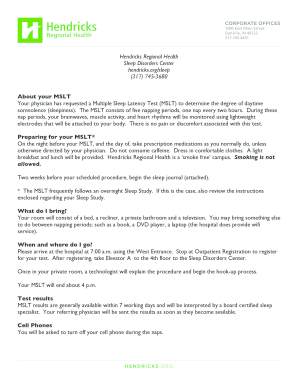 Multiple Sleep Latency Test Instructions