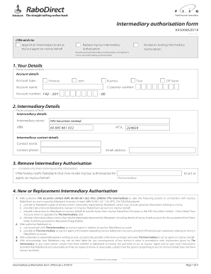 Intermediary Authorisation Form