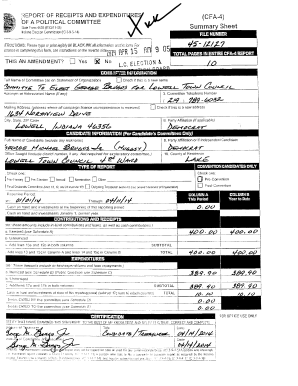 Indiana Political Committee Financial Report