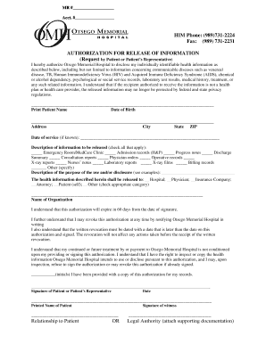 Authorization for Release of Information