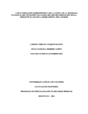 CARACTERIZACIN MORFOMTRICA DE LA CUENCA DE LA QUEBRADA - repository ucatolica edu