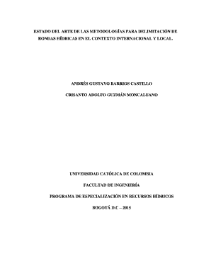 ESTADO DEL ARTE DE LAS METODOLOGAS PARA DELIMITACIN DE - repository ucatolica edu