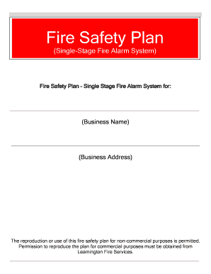 Fire Safety Plan for Single-Stage Fire Alarm System