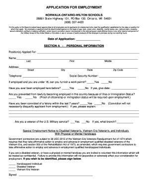 Application for Employment