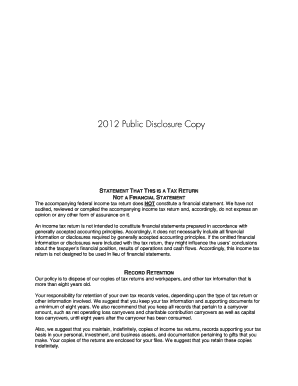 IRS Form 990 2012