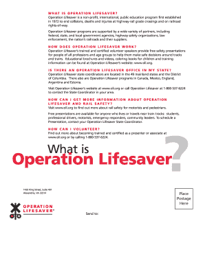 Operation Lifesaver Speaker Request Form