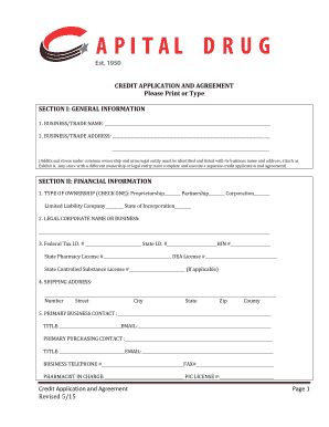 Credit Application and Agreement