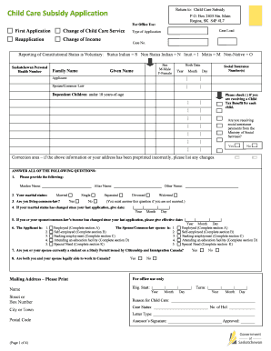 child care subsidy application bc pdf