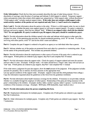 Montana Child Support Order Form