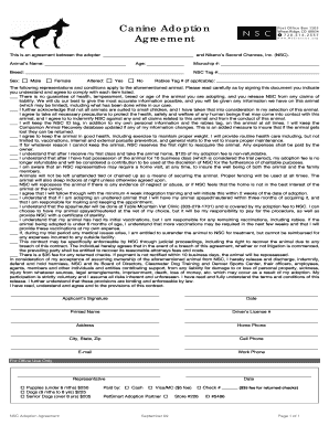 Canine Adoption Agreement