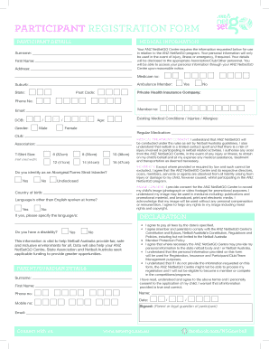 ANZ NetSetGO Participant Registration Form