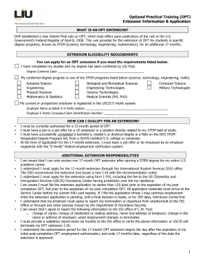 STEM OPT Extension Application